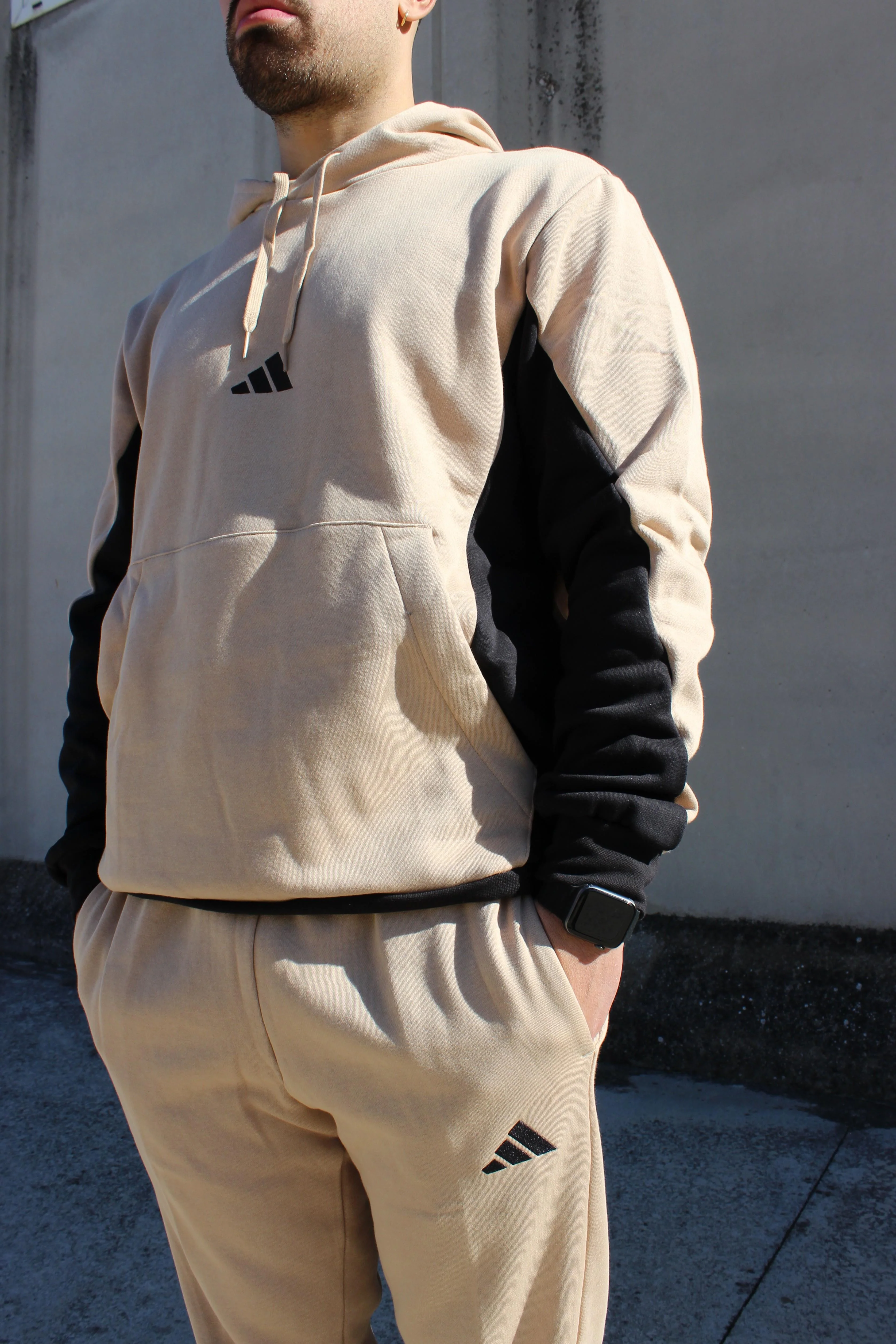 Adidas Tuta da Uomo Fleece Colorblock - Image 5