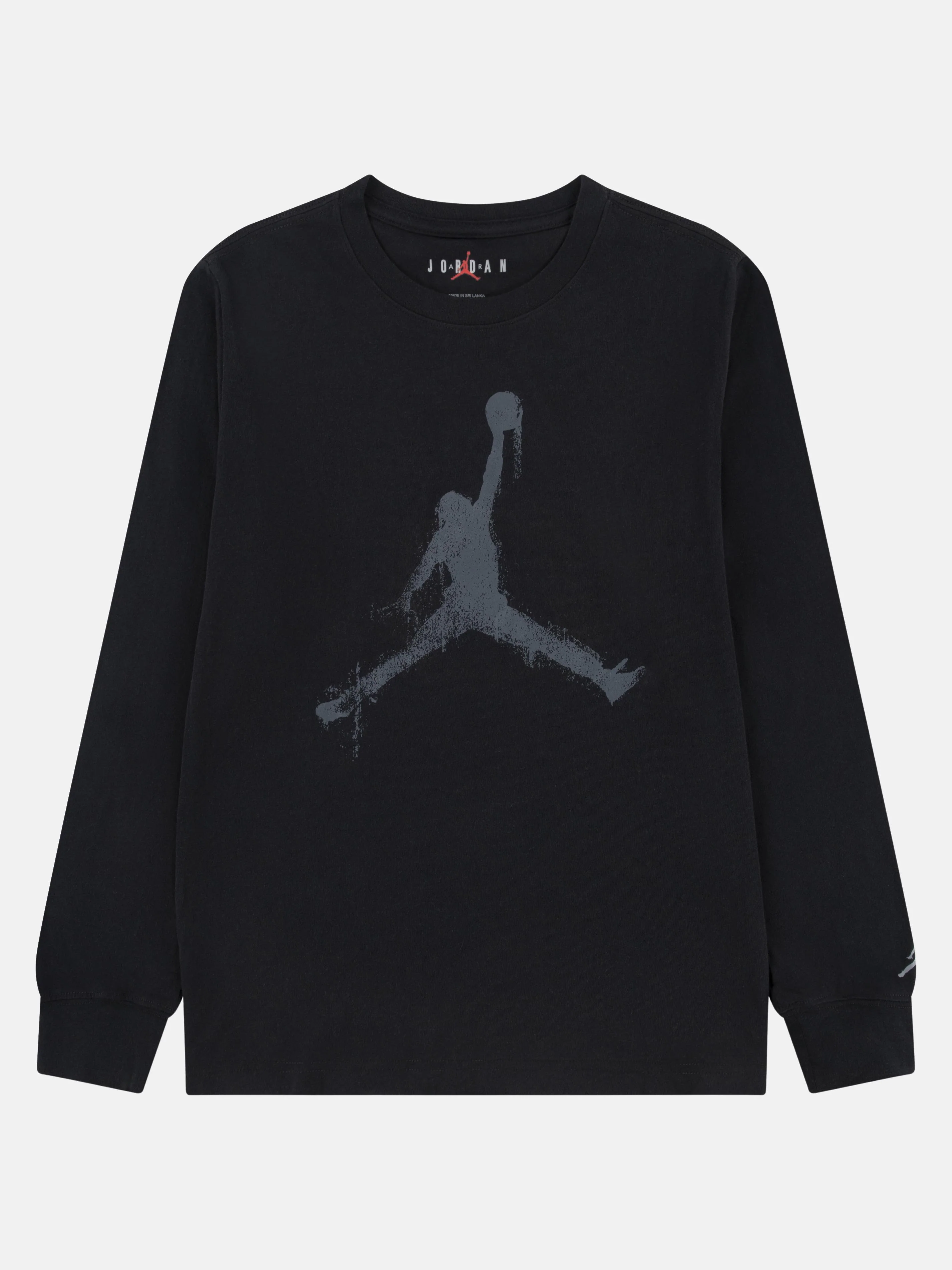 Jordan T-shirt da Ragazzo Manica Lunga Jumpman Drips Nera